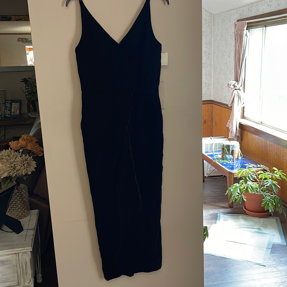 Banana Republic Black Velvet Jumpsuit. Sz 2